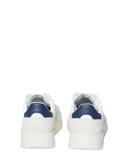 Outlet Court Classic Mp Sneaker- White/ Antique White/ Maritime Blue For The Court