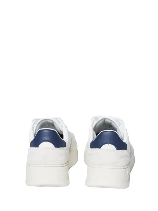 Outlet Court Classic Mp Sneaker- White/ Antique White/ Maritime Blue For The Court