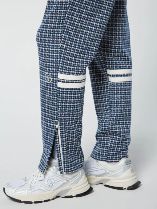 Clearance Dallas Houndstooth Track Pant- Maritime Blue Tracksuits