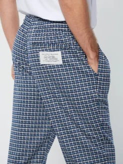 Clearance Dallas Houndstooth Track Pant- Maritime Blue Tracksuits