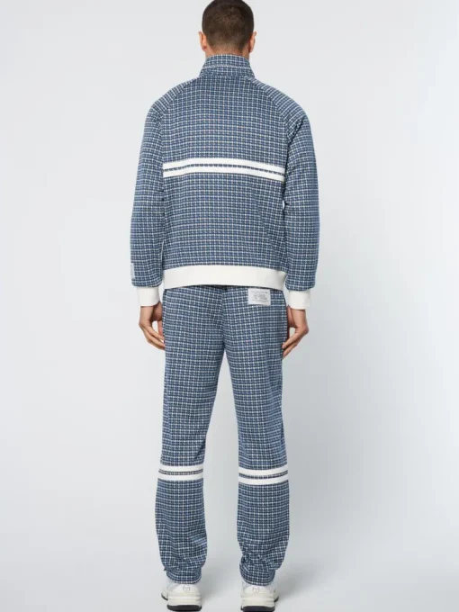 Sale Dallas Houndstooth Track Jacket- Maritime Blue Jackets