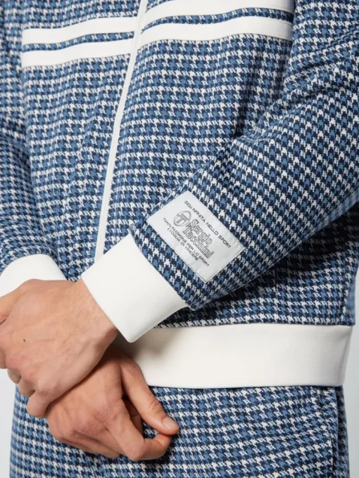 Sale Dallas Houndstooth Track Jacket- Maritime Blue Jackets