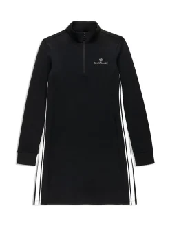 Best Damarindo Half-Zip Track Dress- Black Dresses