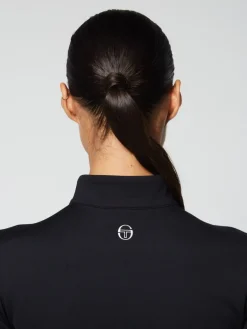 Best Damarindo Half-Zip Track Dress- Black Dresses