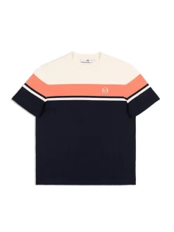 Fashion Damarindo T-Shirt Archivio -Gardenia/ Maritime Blue The Essentials