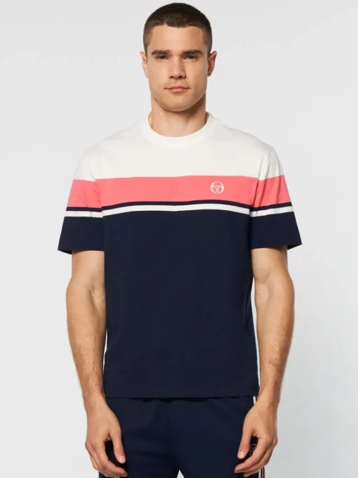 Fashion Damarindo T-Shirt Archivio -Gardenia/ Maritime Blue The Essentials