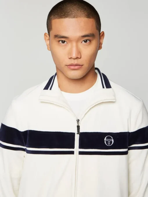 Fashion Damarindo Velour Track Jacket- Gardenia View All