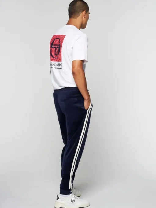 Hot Damarindo Velour Track Pant- Maritime Blue Pants And Sweatpants