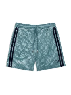 Hot Debossed Damarindo Velour Short- Larkspur Velour