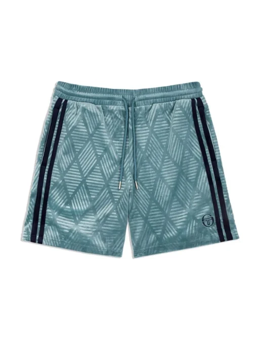 Hot Debossed Damarindo Velour Short- Larkspur Velour
