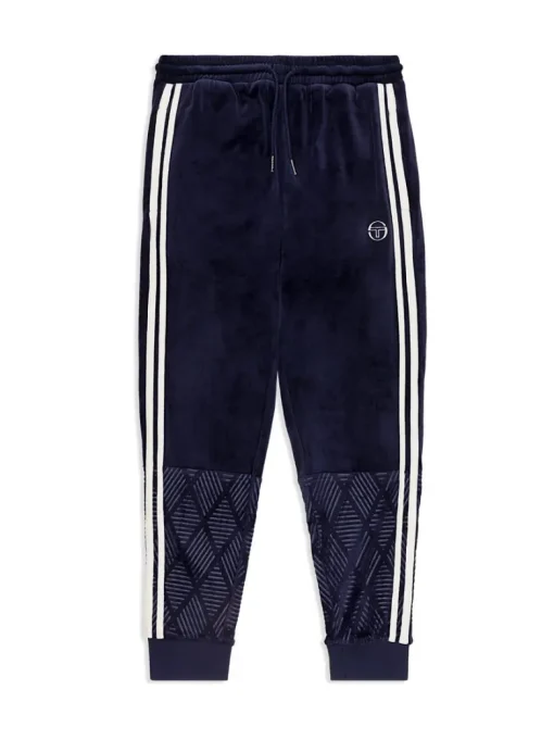 Discount Debossed Damarindo Velour Track Pant- Maritime Blue Tracksuits
