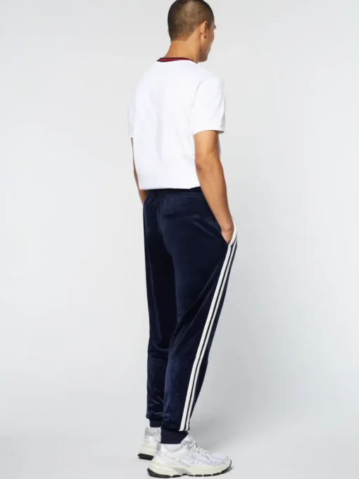 Discount Debossed Damarindo Velour Track Pant- Maritime Blue Tracksuits
