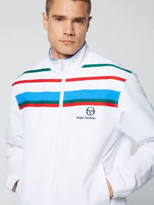 Fashion Denver Track Jacket- White Jackets