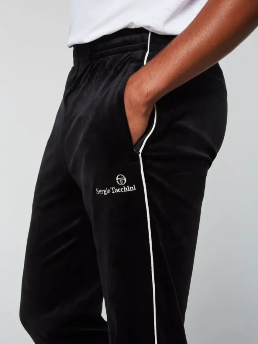Outlet Gallone Velour Track Pant- Black Beauty Pants And Sweatpants