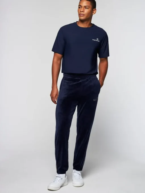 New Gallone Velour Track Pant- Maritime Blue Velour