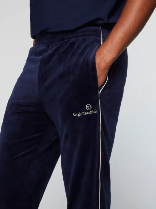 New Gallone Velour Track Pant- Maritime Blue Velour