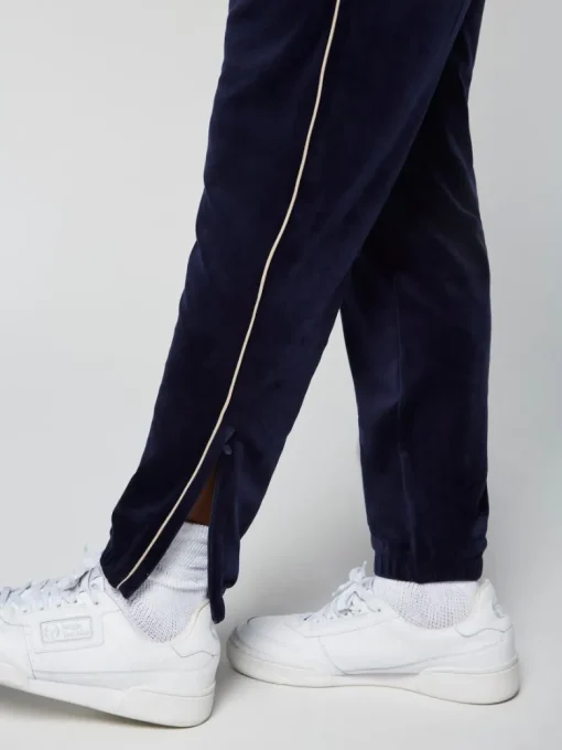 New Gallone Velour Track Pant- Maritime Blue Velour