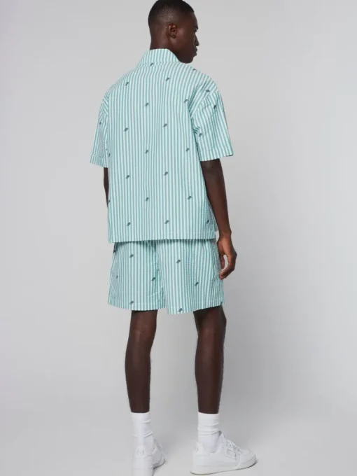 Sale Granda Camp Shirt- Deep Mint Matching Separates