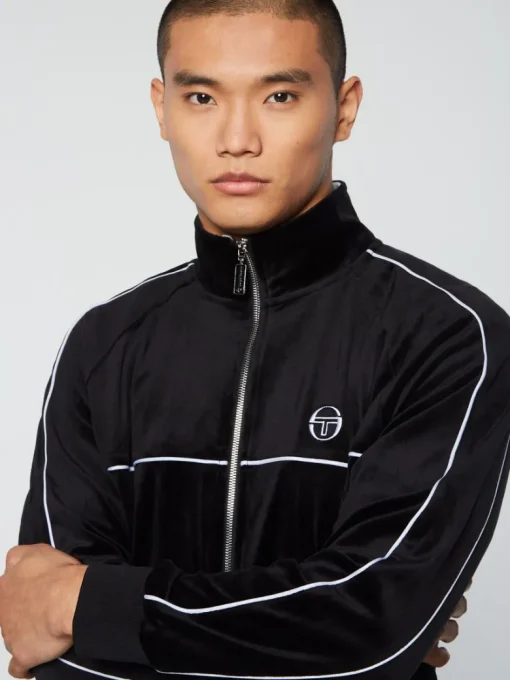 Discount Lioni Velour Track Jacket- Black Beauty View All