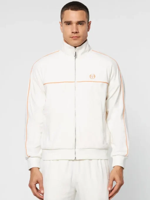 Sale Lioni Velour Track Jacket Archivio- Gardenia Velour