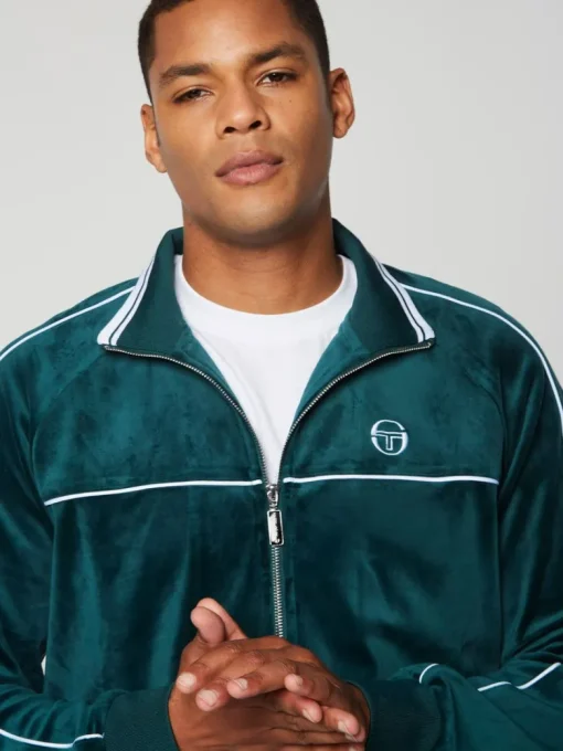 Best Lioni Velour Track Jacket- Botanical Garden Jackets