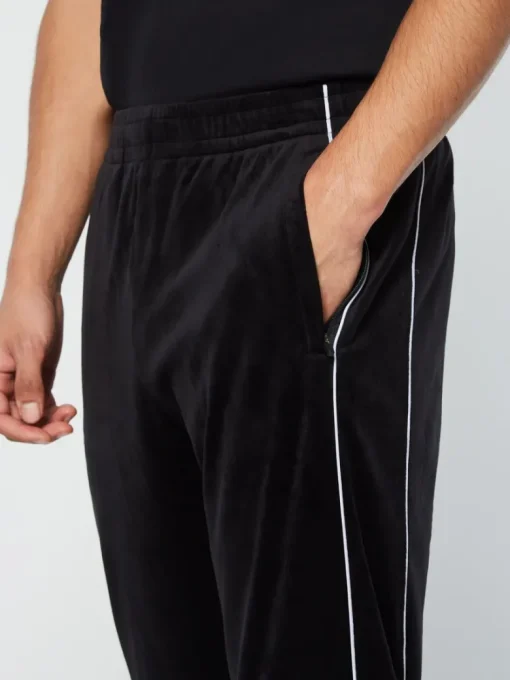 Sale Lioni Velour Track Pant- Black Beauty Tracksuits