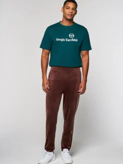 Discount Lioni Velour Track Pant- Deep Mahogany Velour
