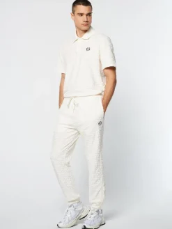 Best Livata Monogram Track Pant- Gardenia Pants And Sweatpants