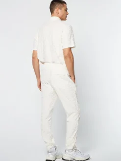 Best Livata Monogram Track Pant- Gardenia Pants And Sweatpants