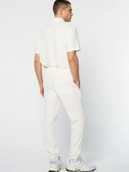 Best Livata Monogram Track Pant- Gardenia Pants And Sweatpants