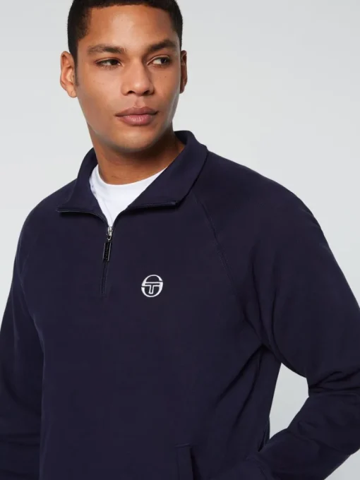 Best Mezza Half Zip- Maritime Blue Sweatshirts And Hoodies