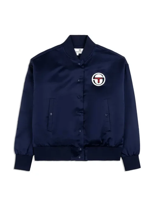 Fashion Miss Angela Bomber Jacket- Maritime Blue View All