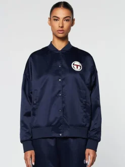 Fashion Miss Angela Bomber Jacket- Maritime Blue View All