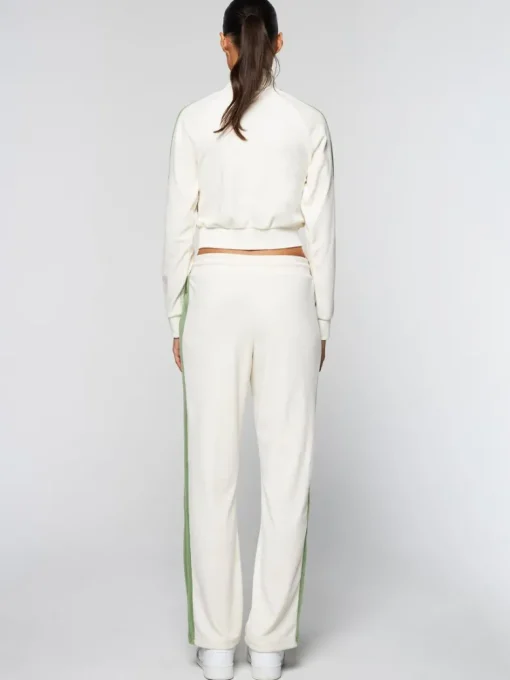 Sale Miss Carlotta Velour Track Jacket- Gardenia Velour