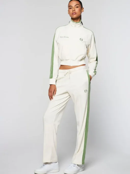Fashion Miss Carlotta Velour Track Pant-Gardenia Tracksuits