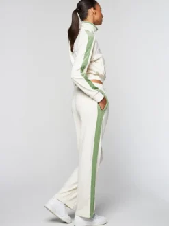 Fashion Miss Carlotta Velour Track Pant-Gardenia Tracksuits