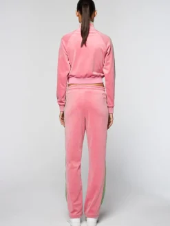 Discount Miss Carlotta Velour Track Jacket- Wild Rose Tracksuits