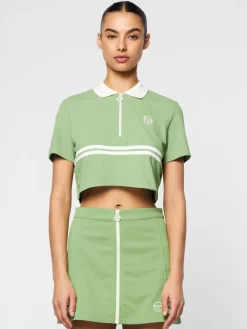 Clearance Miss Supermac Polo- Jade Green Tops And Sports Bras