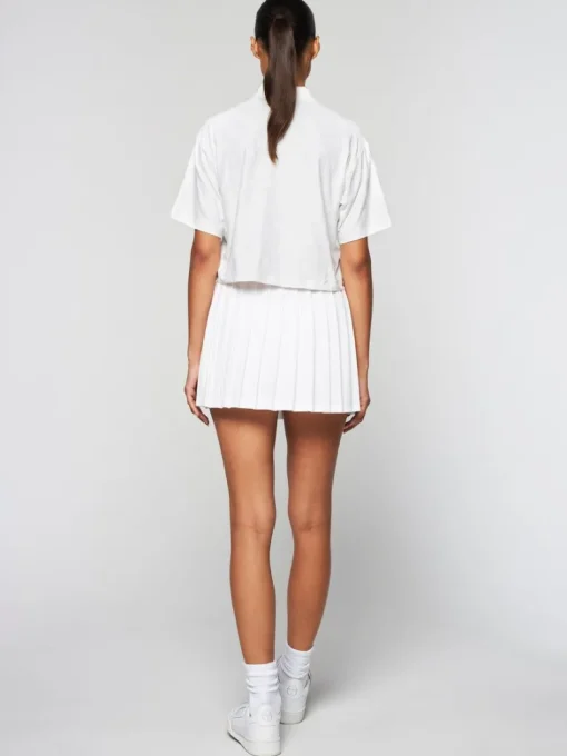 New Monogram Jacquard Cropped Polo- Gardenia For The Court