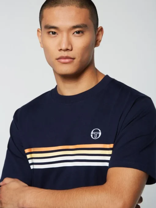 Outlet New Melfi T-Shirt- Maritime Blue/ White The Essentials