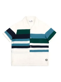 Fashion Pennellata Cabana Shirt- Gardenia/ Multi Matching Separates