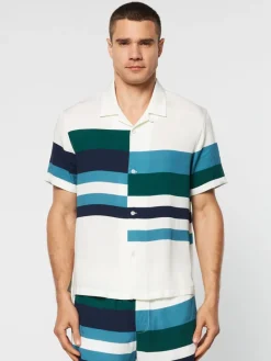 Fashion Pennellata Cabana Shirt- Gardenia/ Multi Matching Separates
