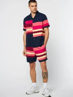 Outlet Pennellata Cabana Shirt- Maritime Blue/ Multi View All
