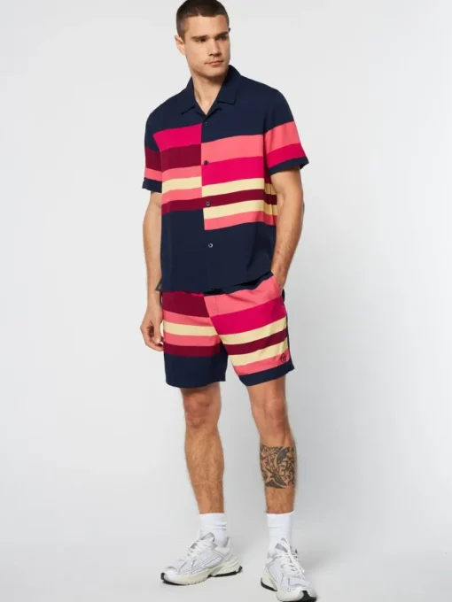 Outlet Pennellata Cabana Shirt- Maritime Blue/ Multi View All