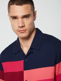 Outlet Pennellata Cabana Shirt- Maritime Blue/ Multi View All