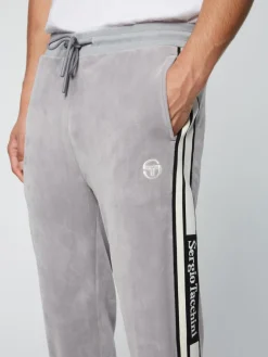 Online Pereto Velour Track Pant- Sleet Velour