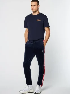 Discount Pereto Velour Track Pant- Maritime Blue Velour