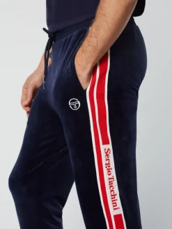 Discount Pereto Velour Track Pant- Maritime Blue Velour
