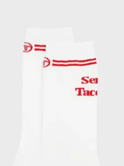 Outlet Prep Crew High Socks- White For The Court