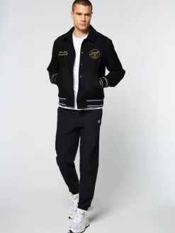 Best Prep Wool Varsity Jacket- Black Jackets